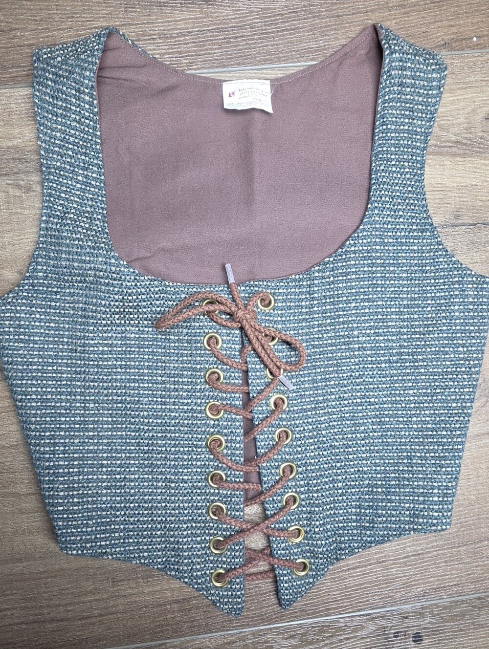 Lady and the Fool Renaissance Fair Lace Up Bodice Vest Medieval Size 6